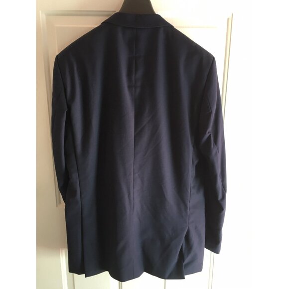 New Mens Braveman 2Pc Suit Slim Fit Untailored Pants Dark Navy Size 42Lx36W - Picture 8 of 9